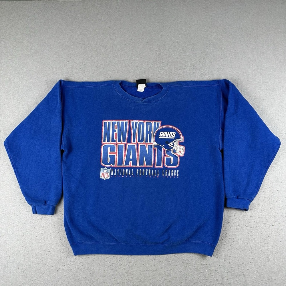 Vintage Starter New York Giants Sweatshirt Men's XL Blue NFL Crew Neck Pullover
